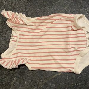 Pehr, 0-3 months; pink and white striped.